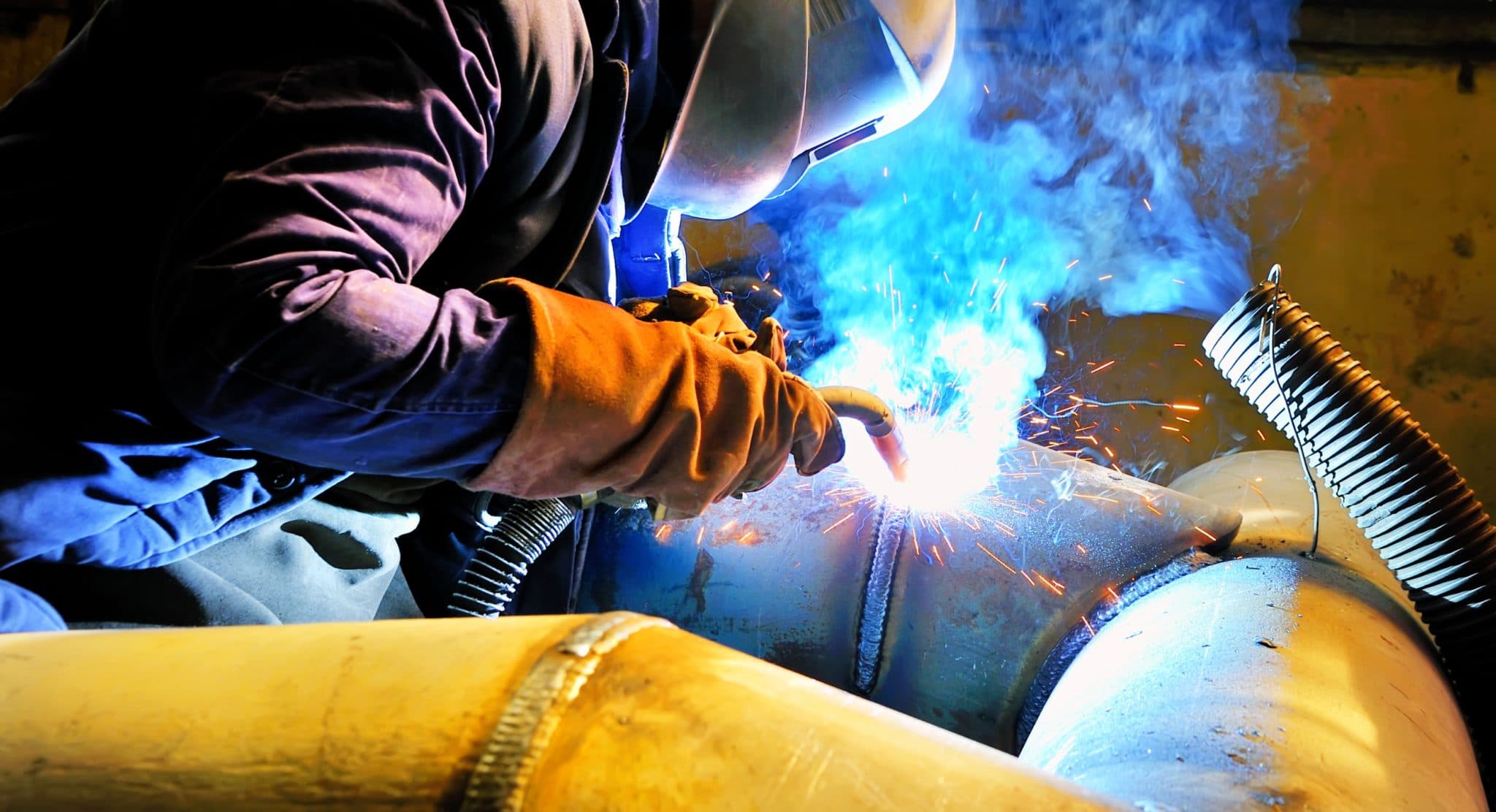 Welding with mig-mag method